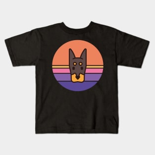 Sunset Walk with my Doberman Pinscher Kids T-Shirt